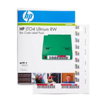 Хартия HP LTO4 Ultrium RW Bar Code label pack (110 pack) | JAR Computers RW Bar Code label pack