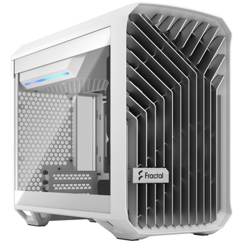 Кутия Fractal Design Torrent Nano White TG Clear Tint, mITX, 1x USB 3.1 Gen 2 Type-C, с прозорец, бяла, без захранване | JAR Computers Fractal Design Torrent Nano White TG Clear Tint