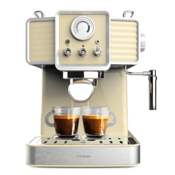 Кафемашина еспресо Cecotec Power Espresso 20 Light Yellow, 1350W, 20 bar, 1.5l обем на резервоара за вода, жълта | JAR Computers Cecotec Power Espresso 20 Light Yellow 01629