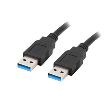 Кабел Lanberg CA-USBA-30CU-0010-BK, от USB-A(м) към USB-A(м), 1m, черен | JAR Computers Lanberg CA-USBA-30CU-0010-BK