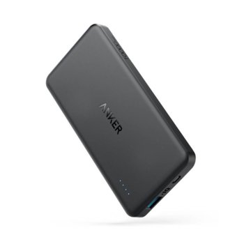 Външна батерия/power bank/ Anker PowerCore II Slim, 10000mAh, черен, PowerIQ технология | JAR Computers Anker PowerCore II Slim 10000 mAh A1261011