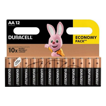 Батерии алкални Duracell LR6/MN1500(DRAALR6), АА, 1.5 V, 12 бр. в опаковка | JAR Computers Duracell LR6/MN1500