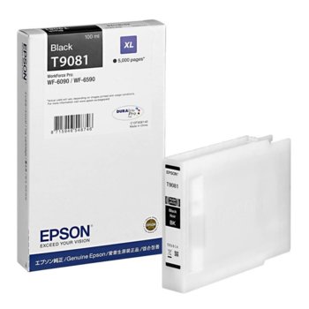 Касета за Epson WorkForce Pro WF-6xxx - Black - P№ C13T908140 - Заб.: 5 000k, 100 ml. | JAR Computers Epson (C13T908140) Black