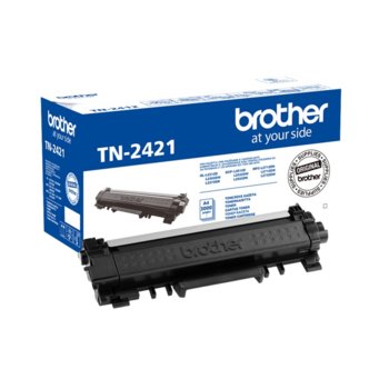 Тонер касета за Brother DCP-L2512D/DCP-L2532DW/DCP-L2552DN/HL-L2312D/HL-L2352DW/HL-L2372DN/MFC-L2712DN/MFC-L2712DW/MFC-L2732DW - Black - P№ TN-2421 - заб.:3000 брой копия | JAR Computers Brother TN-2421 High Yield Toner Cartridge