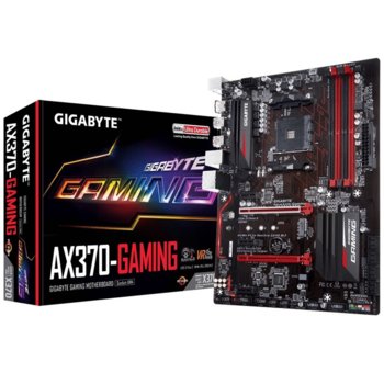 Дънна платка Gigabyte GB AX370-GAMING, X370, AM4, DDR4, PCI-E (HDMI), 8x SATA 6Gb/s, 1x M.2 Socket, 2x USB 3.1 Gen 2, ATX | JAR Computers Gigabyte GB AX370-GAMING