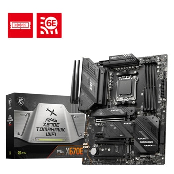 Дънна платка MSI MAG X670E Tomahawk Wi-Fi, X670, AM5, DDR5, PCI-E 5.0 (DP/HDMI), 4x M.2, 4x SATA 6Gb/s, 4x USB 3.2 Gen1, Wi-Fi, Bluetooth, ATX | JAR Computers Дънна платка MSI MAG X670E TOMAHAWK WIFI