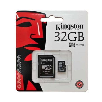 32GB microSDHC Kingston adapter Class4