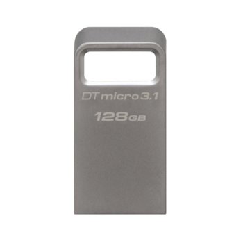 Памет 128GB USB Flash Drive, Kingston DataTraveler Micro 3.1, USB 3.1 Gen 1, сива | JAR Computers 128GB Kingston DataTraveler Micro 3.1 USB DTMC3/12