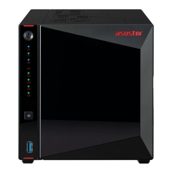 Мрежови диск (NAS) Asustor Nimbustor AS5404T, четириядрен Intel Celeron N5105 2.0/2.9GHz, без твърд диск (4x SATA/4x M.2 slots), 4GB DDR4, 2x 2.5GbE, 1x HDMI, 3x USB 3.2 Gen 2 | JAR Computers NAS Asustor Nimbustor AS5404T 90-AS5404T00-MD30