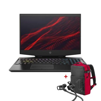 HP Omen 15-dh1003nu + Dyad Earbuds + Omen red