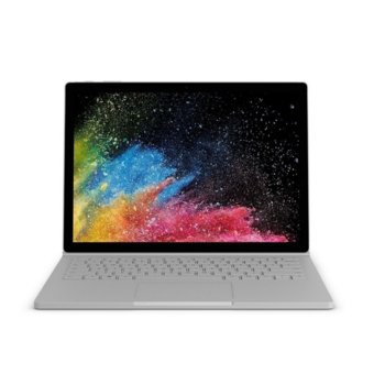 Хибриден лаптоп Microsoft Surface Book 2 (FUX-00022)(сребрист), четириядрен Kaby Lake R Intel Core i7-8650U 1.9/4.2 GHz, 15.0" (38.10 cm) 4K/UHD Glare Multi-touch PixelSense Display, (mDP), 16GB, 512GB SSD, 1x USB Type-C, Windows 10 | JAR Computers Microsoft Surface Book 2 FUX-00022