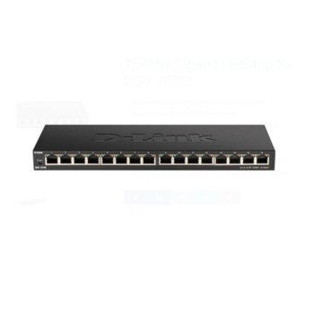 Суич D-Link DGS-1016S, 16 порта, 16x 10/100/1000Base-T ports, | JAR Computers D-Link DGS-1016S