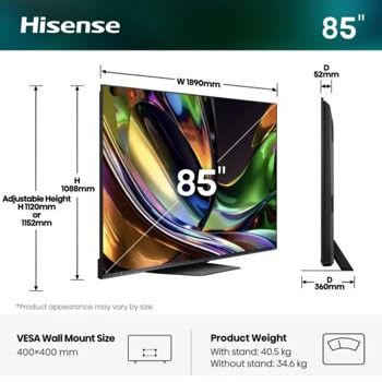 Hisense 85UR8S | JAR Computers Hisense 85UR8S