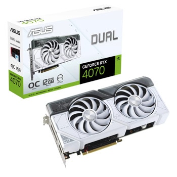 Видео карта Nvidia GF RTX 4070 Super, 12GB, Asus Dual White, PCI-E 4.0, GDDR6X, 192-bit, DisplayPort, HDMI | JAR Computers ASUS Dual GeForce RTX 4070 SUPER White OC 12GB