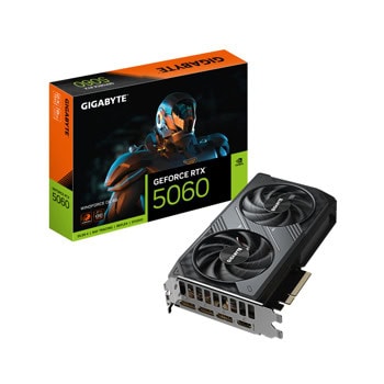 Видео карта Nvidia GF RTX 5060, 8GB, Gigabyte WINDFORCE, OC, PCI-E 5.0, GDDR7, 128-bit, DisplayPort, HDMI | JAR Computers видео карта gigabyte rtx 5060 windforce oc