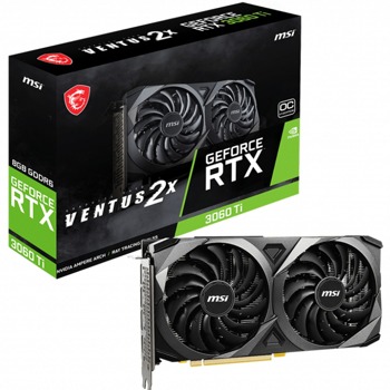 Видео карта Nvidia GeForce RTX 3060 Ti, 8GB, MSI VENTUS 2X OC Edition V1 LHR (912-V397-249), PCI-E 4.0, GDDR6, 256-bit, DisplayPort, HDMI, LHR | JAR Computers MSI 912-V397-249