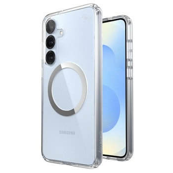 Калъф за Samsung Galaxy S25+, поликарбонатов, Speck Presidio Perfect-Clear, антимикробно покритие, удароустойчив, MagSafe, прозрачен | JAR Computers Speck Presidio Perfect-Clear Galaxy S25+