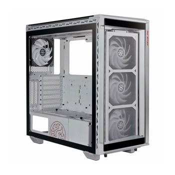 Кутия A-Data XPG BATTLECRUISER, E-ATX/ATX/microATX/Mini-ITX, 2x USB 3.0, 4x 120mm ARGB вентилатора, с прозорец, бяла, без захранване | JAR Computers A-Data BATTLECRUISER White BATTLECRUISER- WHCWW