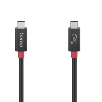 Кабел HAMA 200779, от USB C(м) към USB C(м), 1m, 240W, черен | JAR Computers Кабел HAMA 200779 USB C м към USB C м