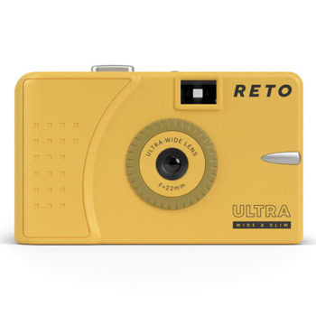 Фотоапарат RETO Ultra Wide Slim Film Camera Muddy Yellow, 22mm леща, 35mm филм, жълт | JAR Computers RETO Ultra Wide Slim Film Camera Yellow RUW005