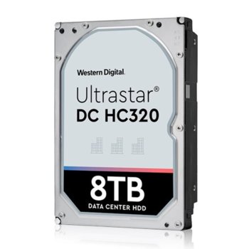 Твърд диск 8TB Western Digital Ultrastar DC HC320 7K8 (512e) BDE, SATA 6Gb/s, 7200rpm, 256MB кеш, 3.5 (8.89cm) | JAR Computers Western Digital 8TB Ultrastar DC HC320 7K8 (512e)