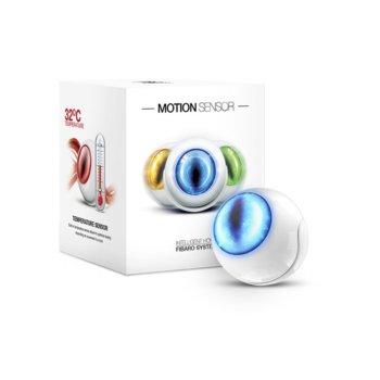 Датчик за движение Fibaro Motion Sensor, датчик за температура/осветеност, акселерометър, Z-Wave стандарт, външен/вътрешен обхват 50/30м | JAR Computers Fibaro Motion Sensor