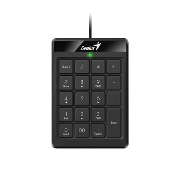 Цифрова клавиатура Genius NumPad 110, нископрофилни клавиши, USB, черна | JAR Computers Цифрова клавиатура Genius NumPad 110 черна