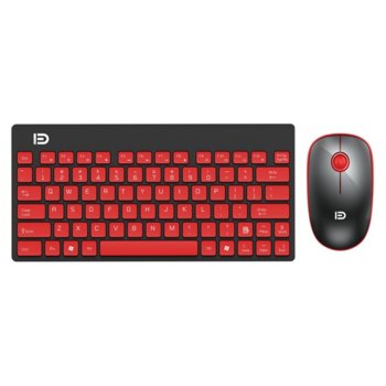 Комплект клавиатура и мишка D 1500, безжични, оптична(1500dpi), USB, черни image