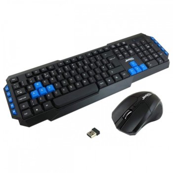 Jedel WS880 мишка и клавиатура, безжични, мултимедийни клавиши, USB, черни image