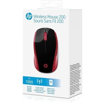 HP 200 Emprs Red Wireless Mouse