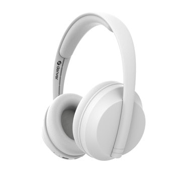 Слушалки Denver BTH-235W, безжични, Bluetooth, микрофон, до 12 часа време на работа, бели | JAR Computers Слушалки Denver BTH-235W