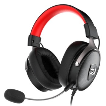 Слушалки Redragon Icon H520-BK, микрофон, 50mm говорители, USB, виртуален 7.1 съраунд, черни | JAR Computers Redragon H520-BK