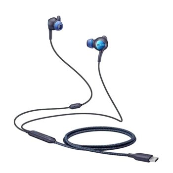 Слушалки Samsung ANC Type-C EO-IC500BBEGWW, микрофон, USB Type-C, 32ohm, 109dB, черно-сини | JAR Computers Samsung ANC Type-C EO-IC500BBEGWW