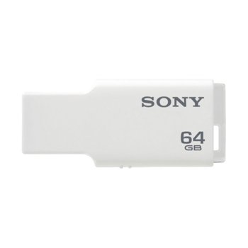 Памет 64GB USB Flash Drive, Sony Tiny, USB 2.0, бяла | JAR Computers Sony 64GB Tiny White