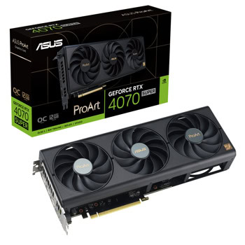 Видео карта Nvidia GF RTX 4070 Super, 12GB, Asus ProArt, OC, PCI-E 4.0, GDDR6X, 192-bit, DisplyPort, HDMI | JAR Computers Asus ProArt GeForce RTX 4070 SUPER 90YV0KC4-M0NA00