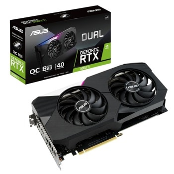 Видео карта Nvidia GeForce RTX 3060 Ti, 8GB, Asus DUAL OC Edition V2 (DUAL-RTX3060TI-08G-V2), PCI-E 4.0, GDDR6, 256-bit, DisplayPort, HDMI | JAR Computers Asus DUAL-RTX3060TI-08G-V2