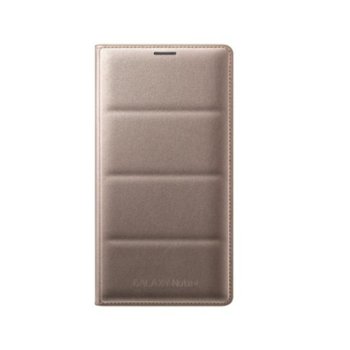 Samsung Flip Wallet Cover for Galaxy Note 4 Gold