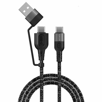 кабел 4smarts usb a м and usb c м to usb c м 1.5m