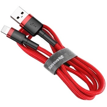 Кабел Baseus Cafule USB Lightning Cable (CALKLF-R09), от USB A(м) към Lightning(м), 3m, 7.5W, червен | JAR Computers Baseus Cafule USB Lightning Cable CALKLF-R09
