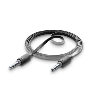 Кабел Cellular Line, от Jack(м) 3.5mm към Jack(м) 3.5mm, 1m, черен | JAR Computers Cellular Line Jack(м) 3.5mm към Jack(м) 3.5mm 1m