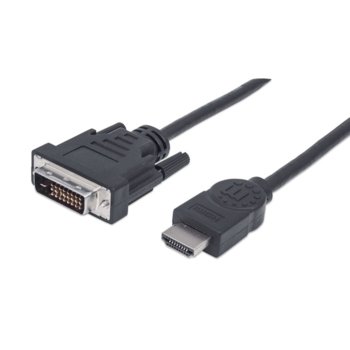Manhattan HDMI to DVI 1.8m black