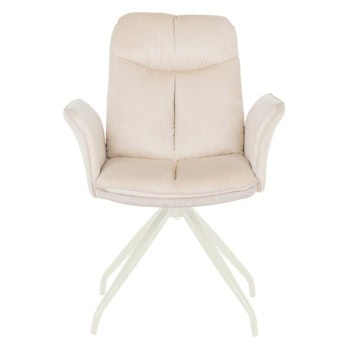 Трапезен стол Carmen MARLOW 1, до 120kg., дамаска, прахово боядисана метална база, шампанско | JAR Computers Carmen MARLOW 1 - шампанско