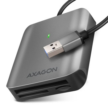 Четец на карти Axagon CRE-S3, USB Type-A, SD/SDHC/SDXC/MicroSDHC/MicroSDXC/CompactFlash, сив | JAR Computers AXAGON CRE-S3
