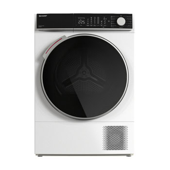 Сушилня Sharp KD-NHL8S9GWC, 8 кг. капацитет, свободностояща, 59.6 см ширина, 15 програми, отложен старт, бяла | JAR Computers Sharp KD-NHL8S9GWC