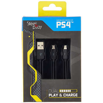 Кабел SteelPlay DUAL PLAY & CHARGE CABLE, за PS4, 3m, за зареждане на два контролера image