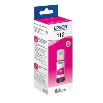 EPSON 112 EcoTank Pigment Magenta Нарушена опаковк | JAR Computers EPSON 112 EcoTank Pigment Magenta Нарушена опаковк