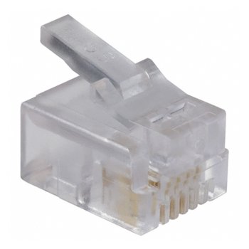 RJ11, Phone Connector 6p/4c, за телефонен кабел | JAR Computers RG11, Phone Connector 6p/4c, за телефонен кабел