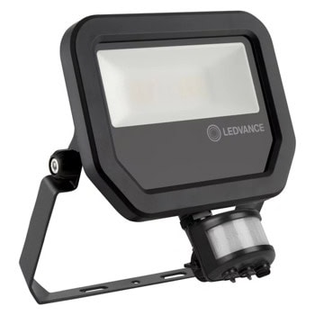 LED прожектор Ledvance FL PFM 20 W 4000 K SYM 100 S BK, 20W, 2400 lm, 4000K, IP65 защита, за стена/таван, със сензор | JAR Computers Ledvance FL PFM 20 W 4000 K SYM 100 S BK