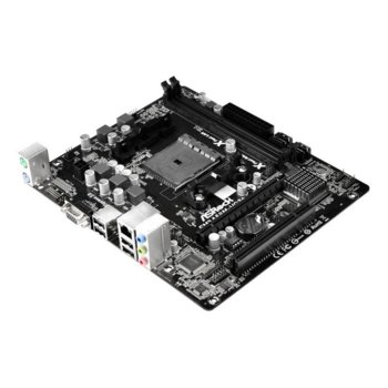 Дънна платка ASRock FM2A58M-VG3+ R2.0, A58 FCH (Bolton-D2), FM2(+), DDR3 2400+(OC), PCI-E (D-Sub), SB5.1, Lan1000, 4x SATA 6Gb/s RAID,0,1,10, 4x USB 2.0, mATX | JAR Computers ASRock FM2A58M-VG3+ R2.0