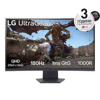 Монитор LG 32GS60QC-B, 31.5" (80.01cm) VA панел, 180Hz, QHD, 1ms, HDR10, 300cd/m2, DisplayPort, HDMI | JAR Computers LG 32GS60QC-B